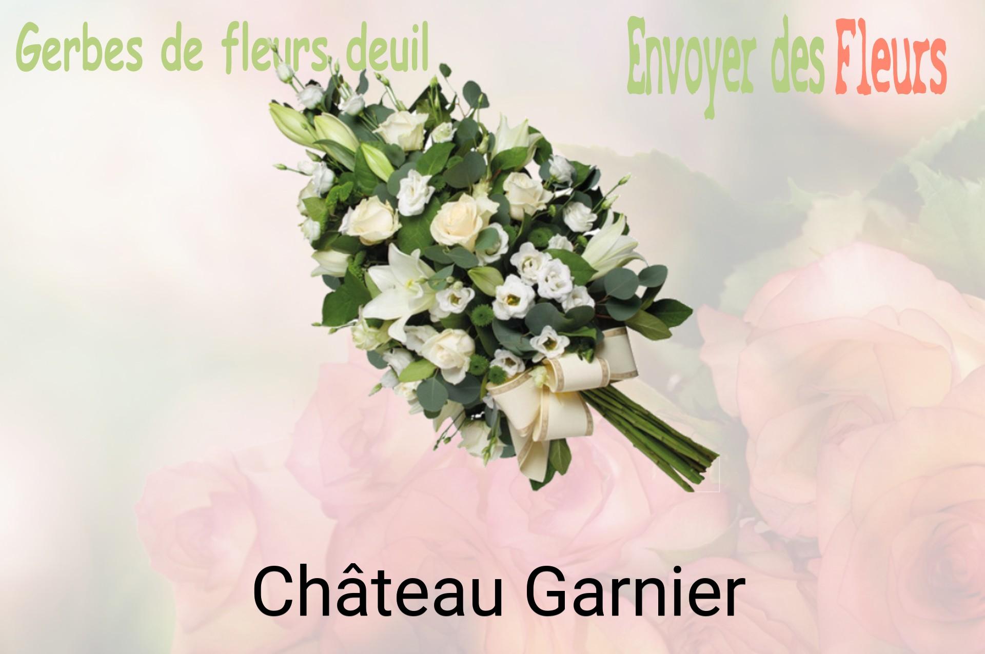Gerbe de fleurs de deuil livrée à Château-Garnier